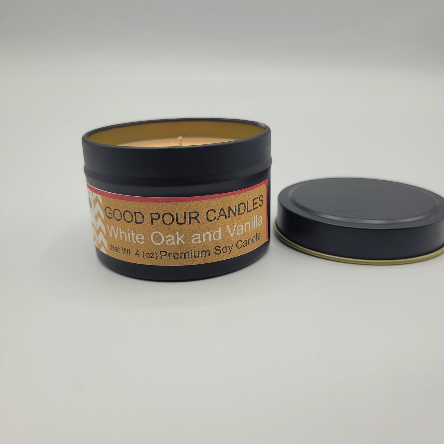 White Oak & Vanilla 4 oz Travel Tin.