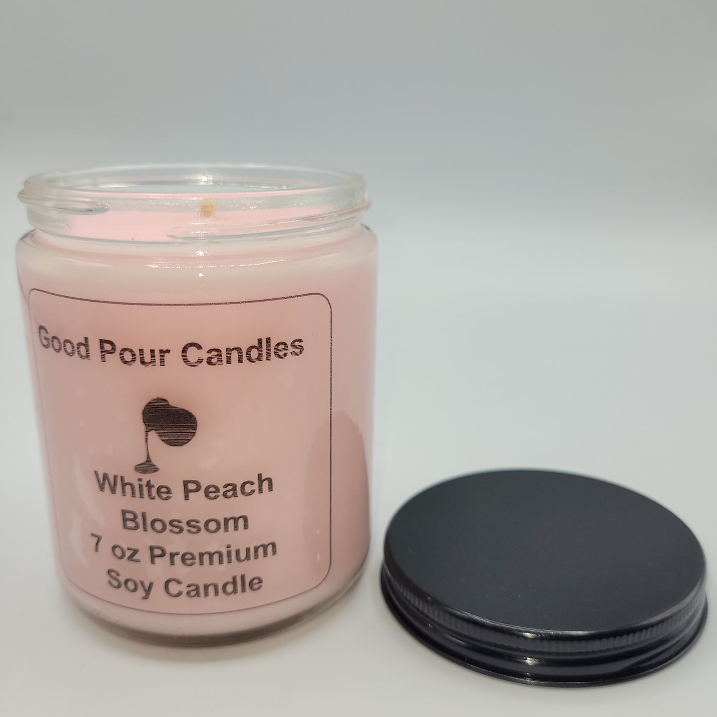 White Peach Blossom 7 oz Hand-Poured Soy Candle