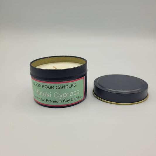 Hinoki Cypress 4 oz Travel Tin.