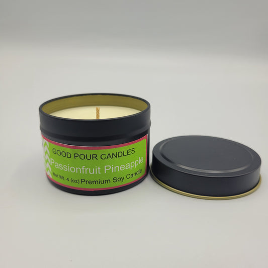 Passionfruit & Pineapple 4 oz Travel Tin.