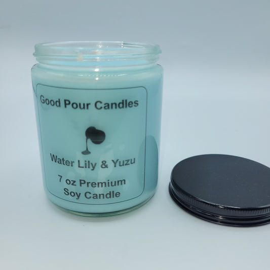 Water Lily and Yuzu 7 oz Hand-Poured Soy Candle