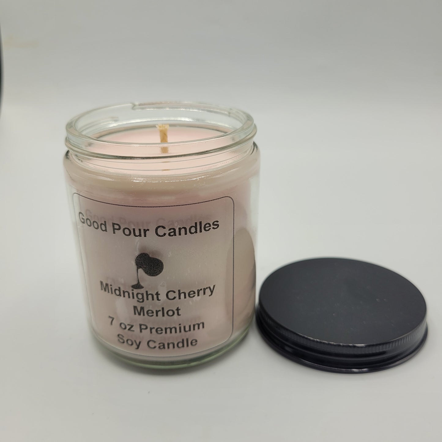 Midnight Cherry Merlot 7 oz Hand-Poured Soy Candle