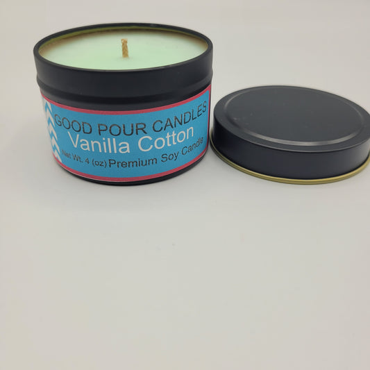 Vanilla Cotton Travel Tin