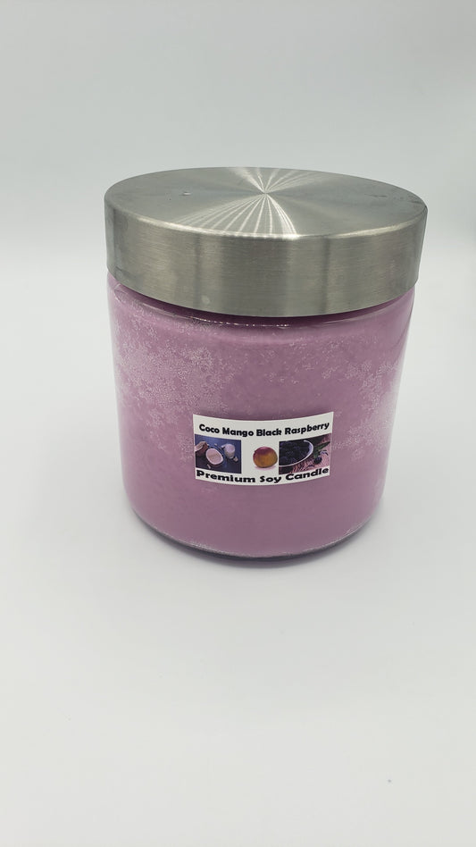 Mango, Coconut Milk & Vanilla Blackberry 36 Oz. Premium Soy Candle Hand Poured