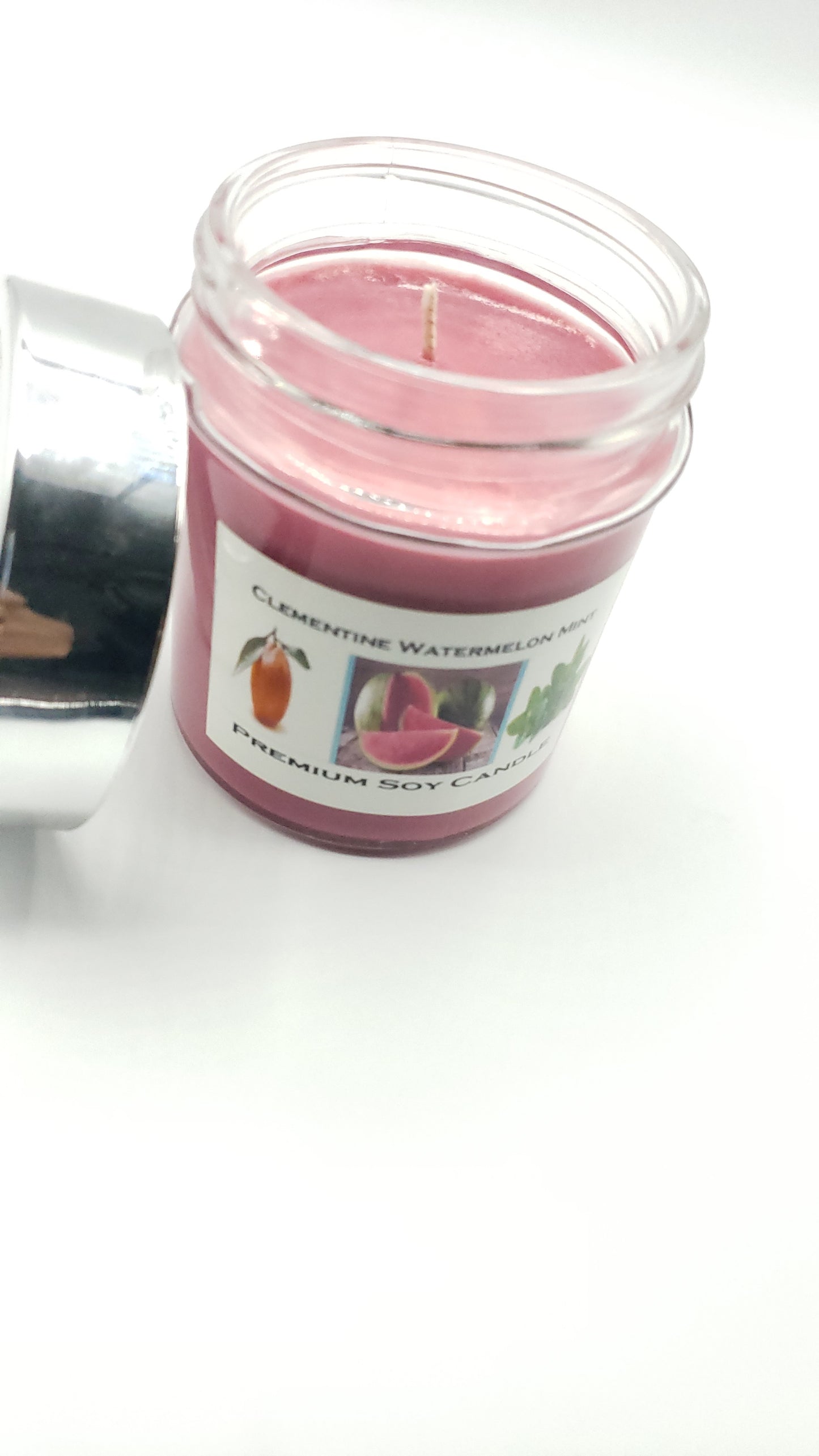 Watermelon Mint Tangerine 12 Oz. Premium Soy Candle Hand Poured